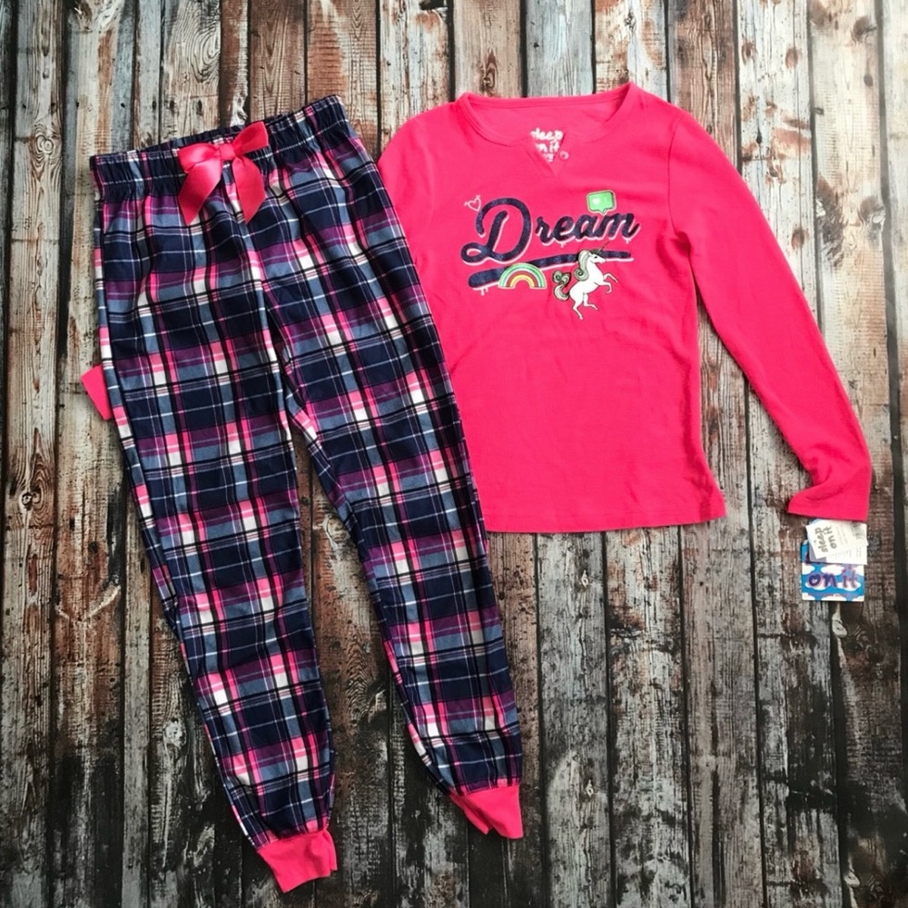 NWT Dream Unicorn Pajama Flannel Set ~ (10-12)